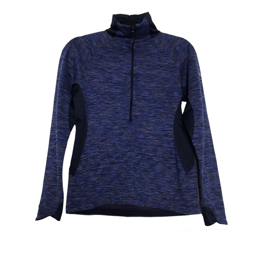 Columbia Blue Space Dye 1/2 Zip Pullover Athletic Sweatshirt Top Womens Sz Small
